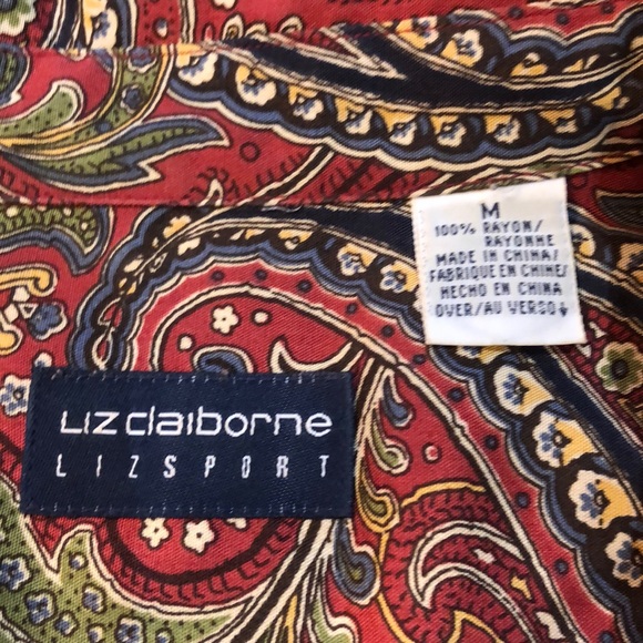 Liz Claiborne paisley blouse - Picture 4 of 5